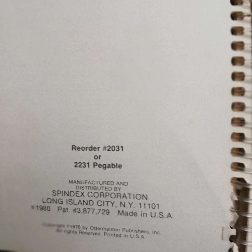 1980 Thumb Ease Roget's Thesaurus Pocket Size Thumb-Indexed Spindex Corp